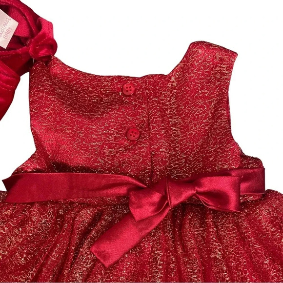 New Youngland Baby Red Glitter Dress & Jacket Set (6-9 Months) - NWT - Picture 5 of 10